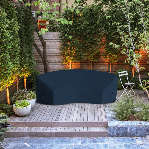 Latitude Run® Heavy Duty Waterproof Curved Sectional Sofa Cover, Outdoor UV Resistant Patio